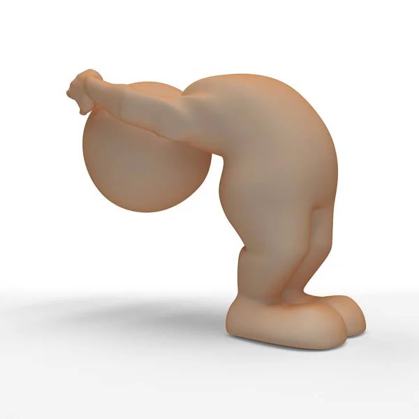 3D Morph Hombre en pose de yoga —  Fotos de Stock