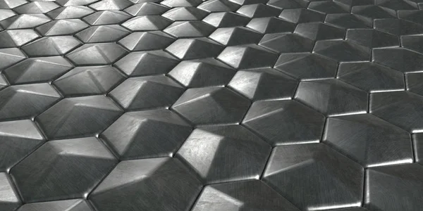 3D Geometric Abstract Hexagonal Wallpaper fundo — Fotografia de Stock