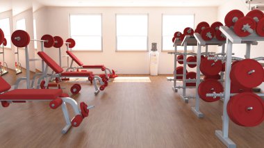 Spor salonu iç görünümü