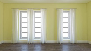 3d Çağdaş Boş Oda