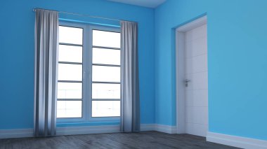 3d Çağdaş Boş Oda