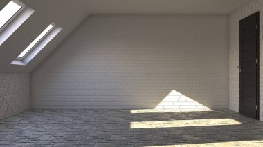 3d Çağdaş Boş Oda