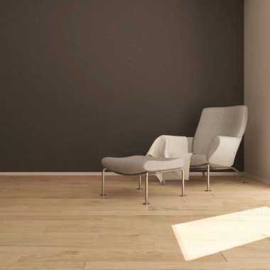 3d çağdaş Oturma Odası İç ve modern mobilya