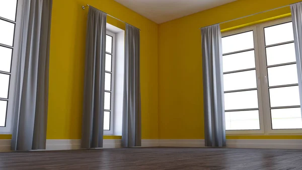 3D 현대 빈 방 — 스톡 사진