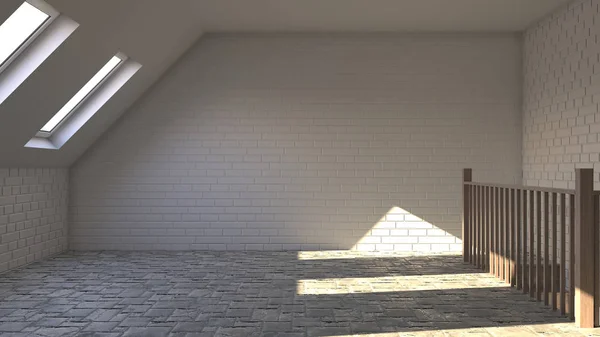 3D 현대 빈 방 — 스톡 사진