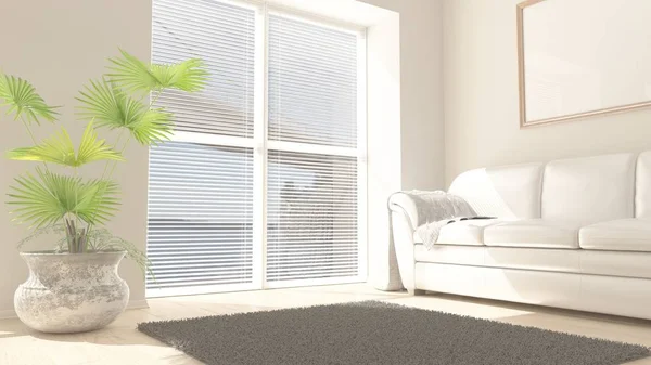 3d çağdaş Oturma Odası İç ve modern mobilya