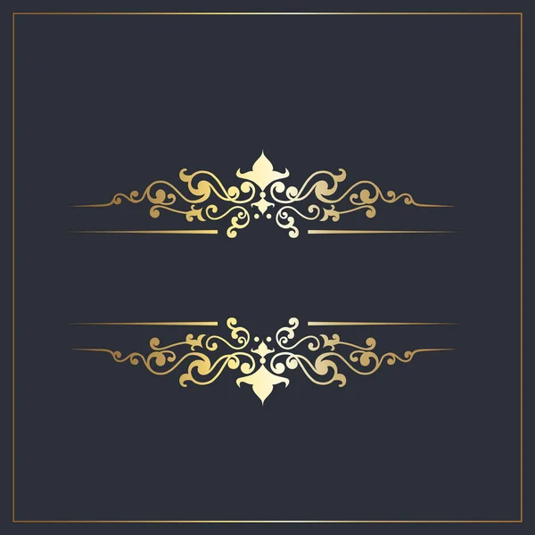 Altın süs detayları ile dekoratif arka plan — Stok Vektör