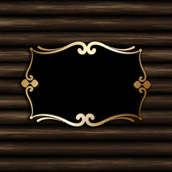 Decorative blank frame on an old wood background — Stock Photo, Image