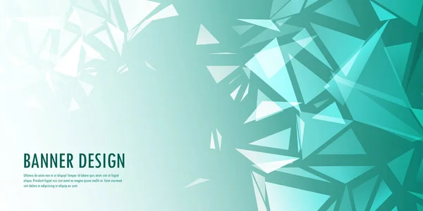 Abstract low poly banner design — Stock Vector