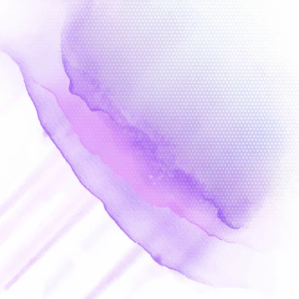 ハーフトーンドットを持つ紫色の水彩画のテクスチャ — ストックベクタ