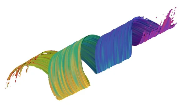 3D absztrakt ecsetvonás curl — Stock Fotó