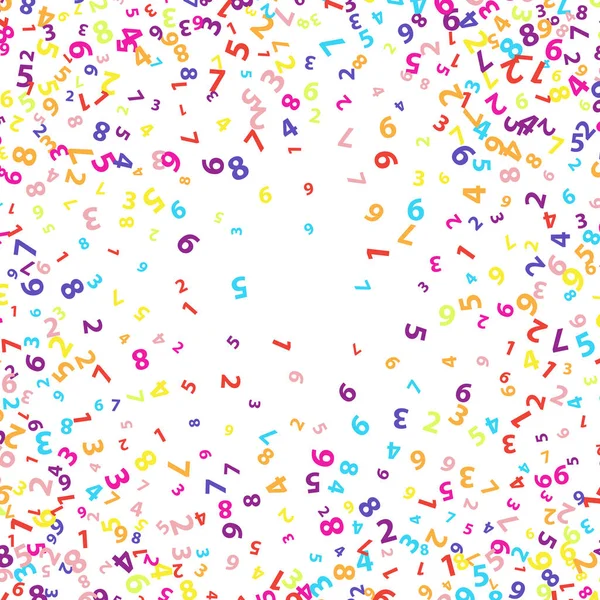 Numéros colorés fond — Image vectorielle