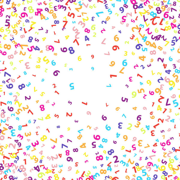 Colourful numbers background 