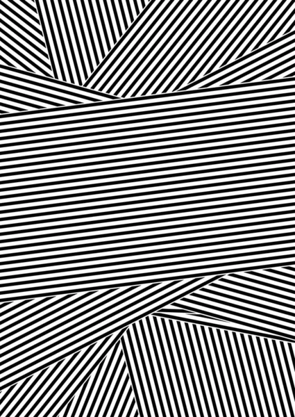 Design abstrait rayé noir et blanc — Image vectorielle