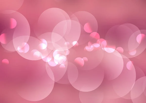 ピンクのボケ味のライト バック グラウンド — ストックベクタ