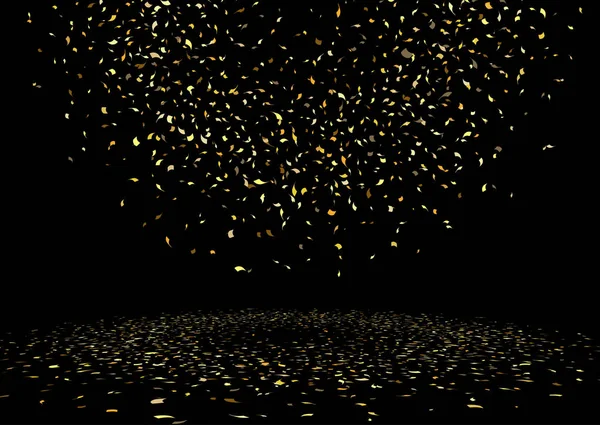 Guld konfetti bakgrund — Stock vektor