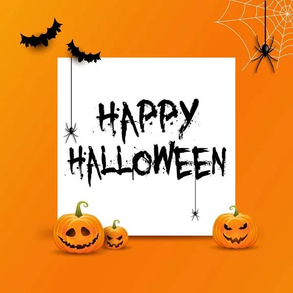 Metin ve kabaklar için beyaz alan ile Halloween arka plan — Stok Vektör