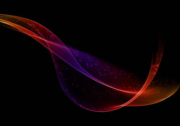 Ουράνιο τόξο χρωματιστά κύματα με bokeh φώτα — Φωτογραφία Αρχείου