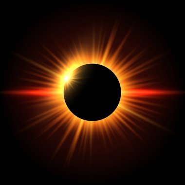 Solar eclipse background clipart
