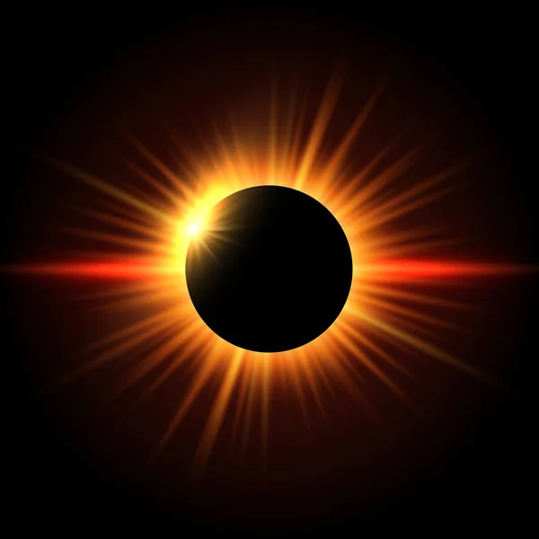 Сонячне затемнення фону — стоковий вектор