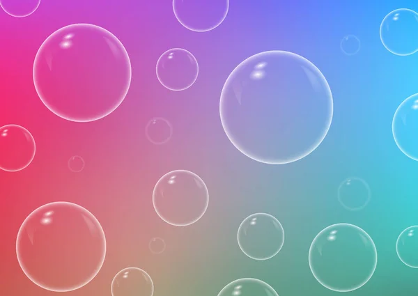 Bubblor på pastell lutning bakgrund — Stock vektor
