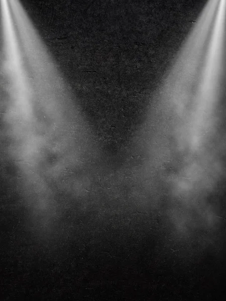 3D grunge interior with smoky spotlights — Stock Photo, Image