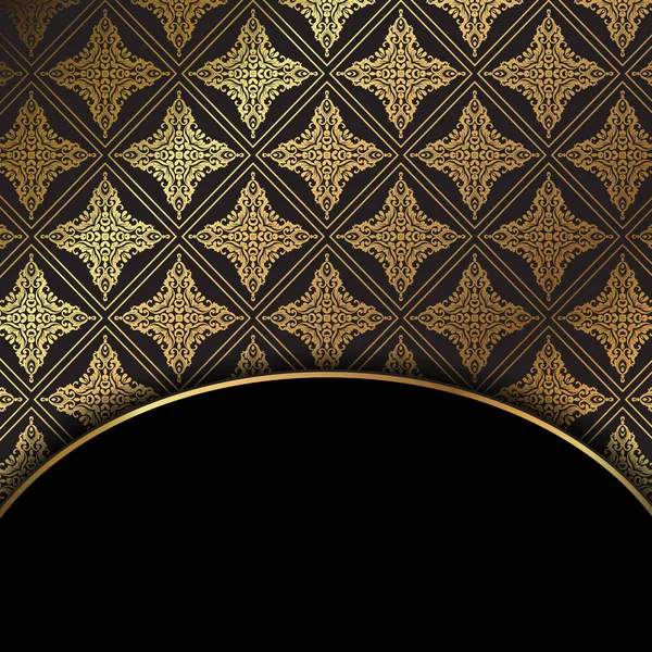 Elegante Sfondo Modello Oro Metallizzato Nero — Vettoriale Stock