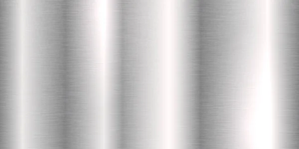 Banner Template Silver Brushed Metal Design — Stock Vector