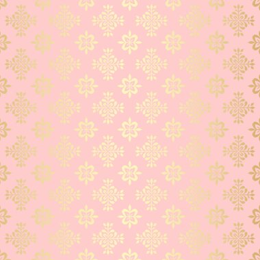 Altın ve pembe renkli zarif desenli arkaplan