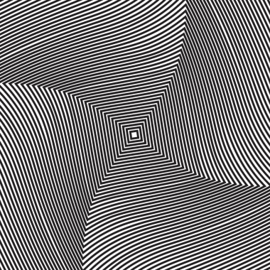 Siyah ve beyaz olarak soyut optik illüzyon arka planı