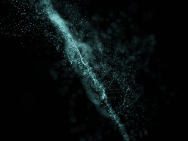 Siber modern parçacık tasarımlı bir arkaplanın 3B görüntüleyicisi