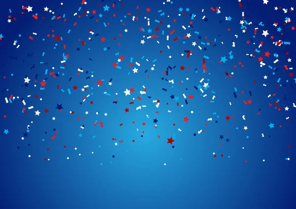 Confetti Fundo Para Julho Feriado Dia Independência — Vetor de Stock