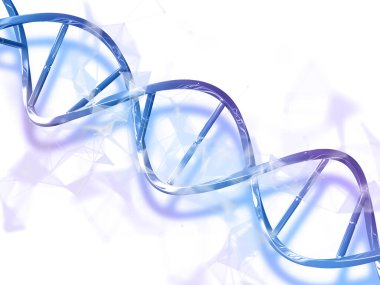 Soyut bir tıbbi geçmişin DNA iplikçikli 3 boyutlu canlandırması