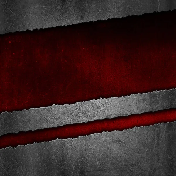 Abstrakte Rissige Metallstruktur Auf Rotem Grunge Hintergrund — Stockfoto