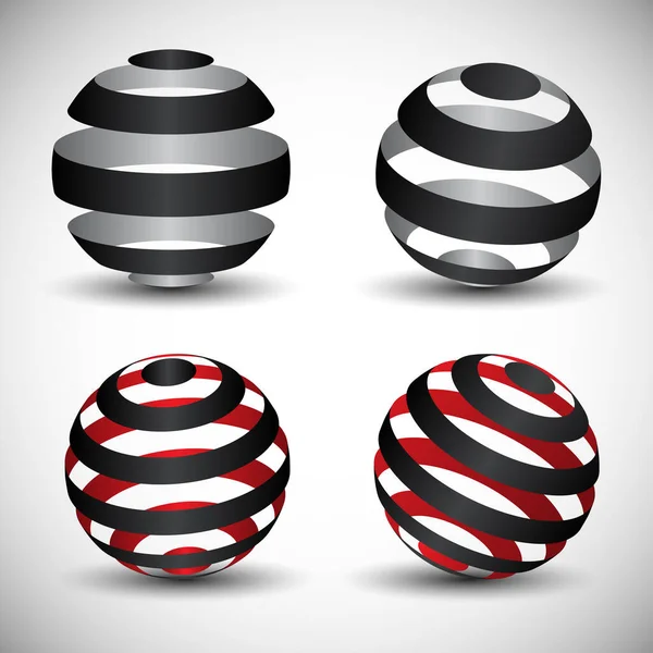 Abstrakt Cirkulär Glob Logotyp Design — Stock vektor