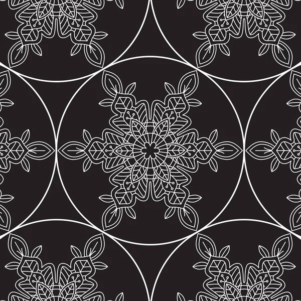 Mandala Decorativo Diseño Fondo Con Dibujos — Vector de stock