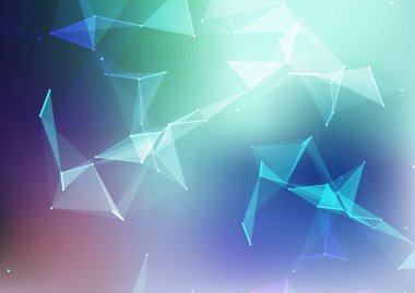 Düşük bir poli tasarımı ile ağ iletişimi arkaplanı