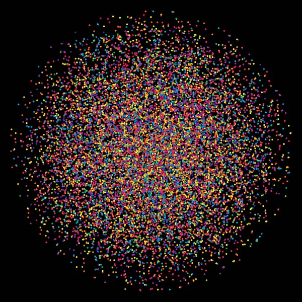Abstrakti Tausta Jossa Värillisten Pisteiden Eplosio — vektorikuva