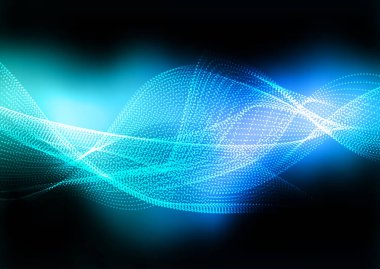 Akan siber noktaların soyut tekno arkaplanı