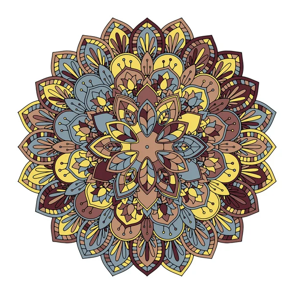 カラフルなマンダラのデザインの装飾的な背景 — ストックベクタ