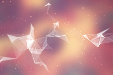 Düşük poli pleksus dizaynının 3B görüntüleyicisi - ağ iletişimi