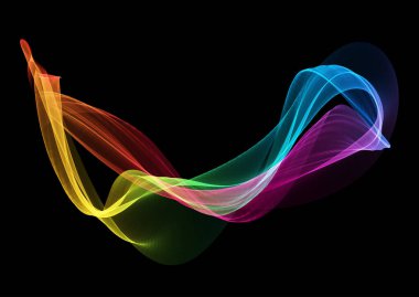 Gökkuşağı renkli akış tasarımı ile soyut arkaplan