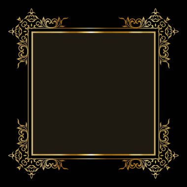 Dekoratif altın kenarlı zarif bir arka plan.