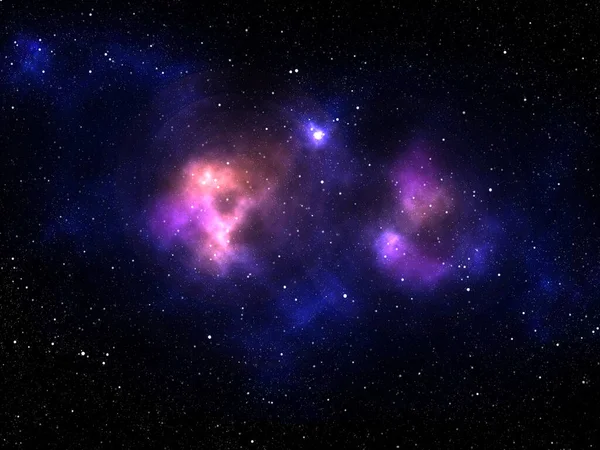 Rendering Uno Sfondo Del Sistema Solare Con Nebulosa Colorata — Foto Stock