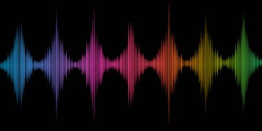 Renkli ses dalgaları tasarımı ile soyut arkaplan