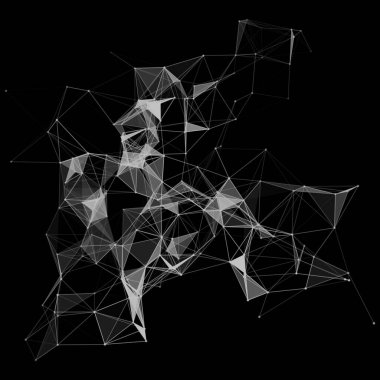 Modern pleksus tasarımı ile ağ iletişim arkaplanı