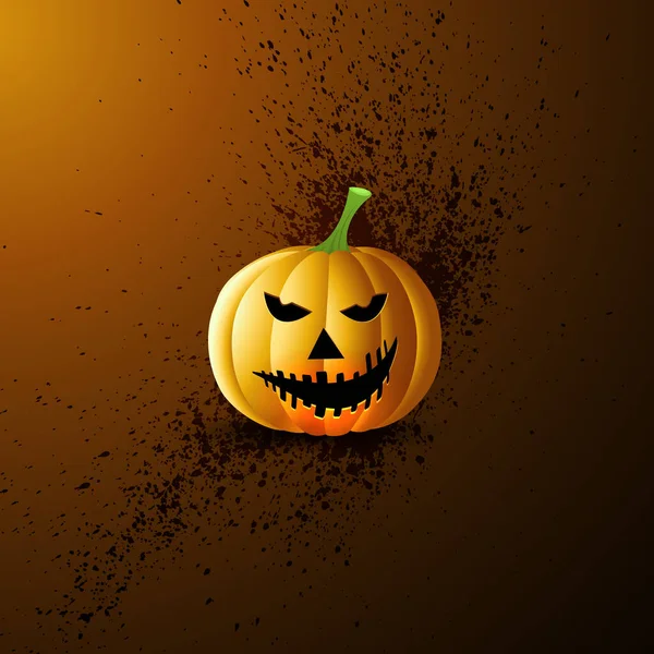 Grunge Stijl Halloween Pompoen Achtergrond — Stockvector