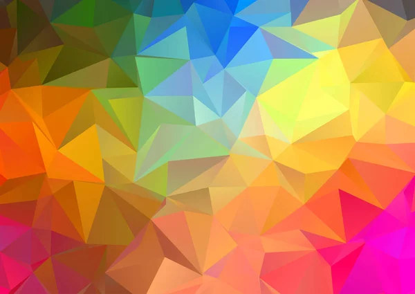 Abstracte Achtergrond Met Een Regenboog Gekleurde Laag Poly Abstract Ontwerp — Stockvector