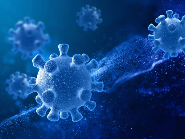 Render Medical Background Virus Cells Covid — Stock Photo, Image