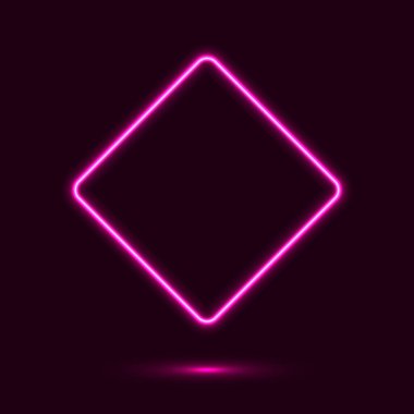 Neon elmas şekilli arkaplanı göster